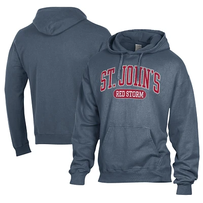 Men's Comfort Wash Red St. John's Red Storm Lightweight Fleece Pullover Hoodie