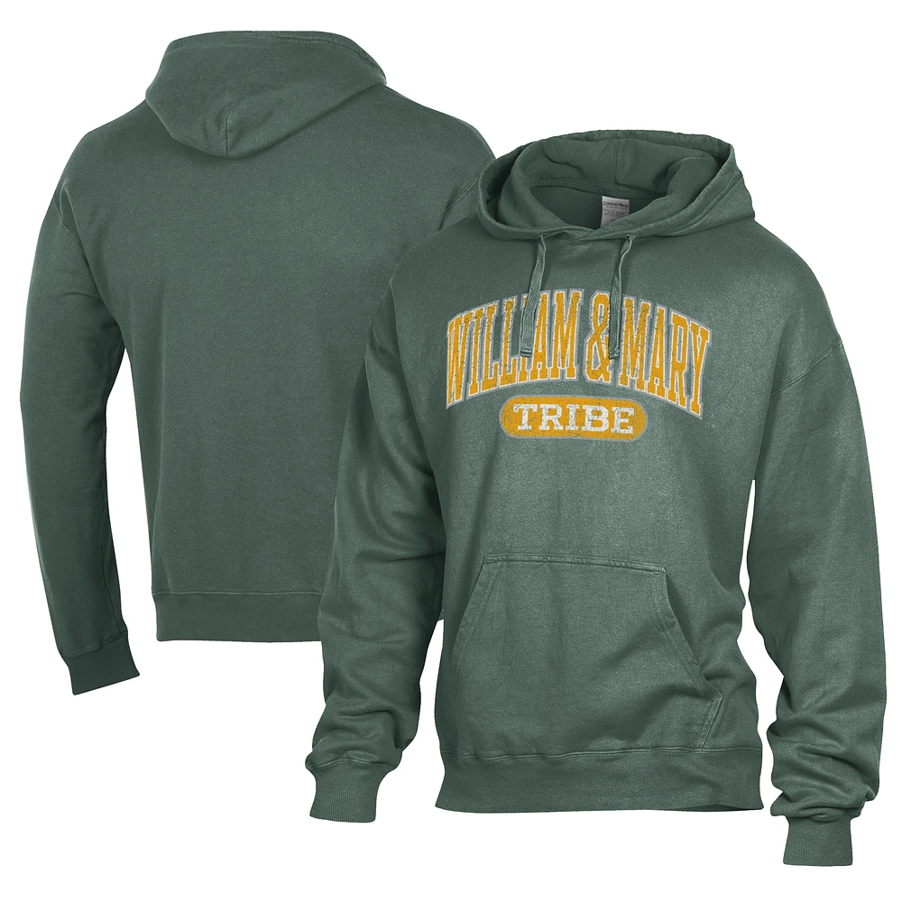 Men's Comfort Wash Green William & Mary Tribe Lightweight Fleece Pullover Hoodie