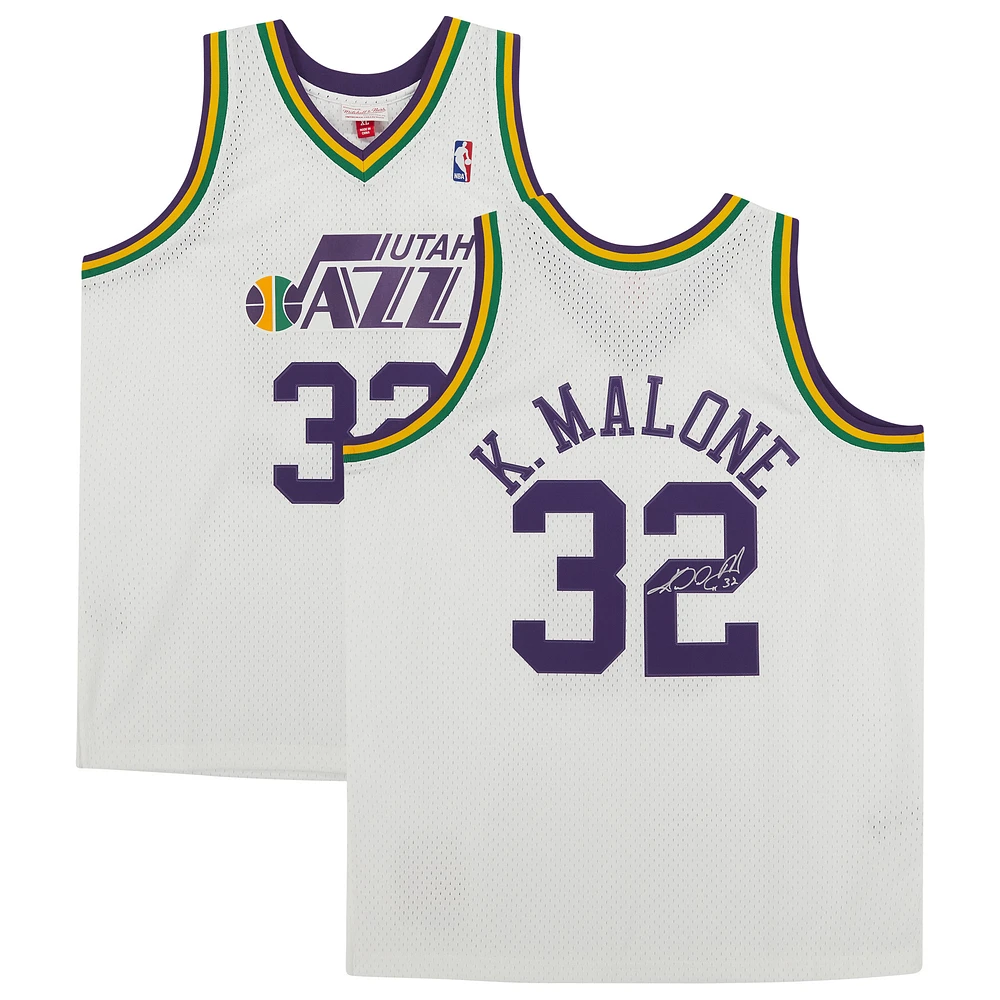 Karl Malone Utah Jazz Autographed Mitchell & Ness Jersey