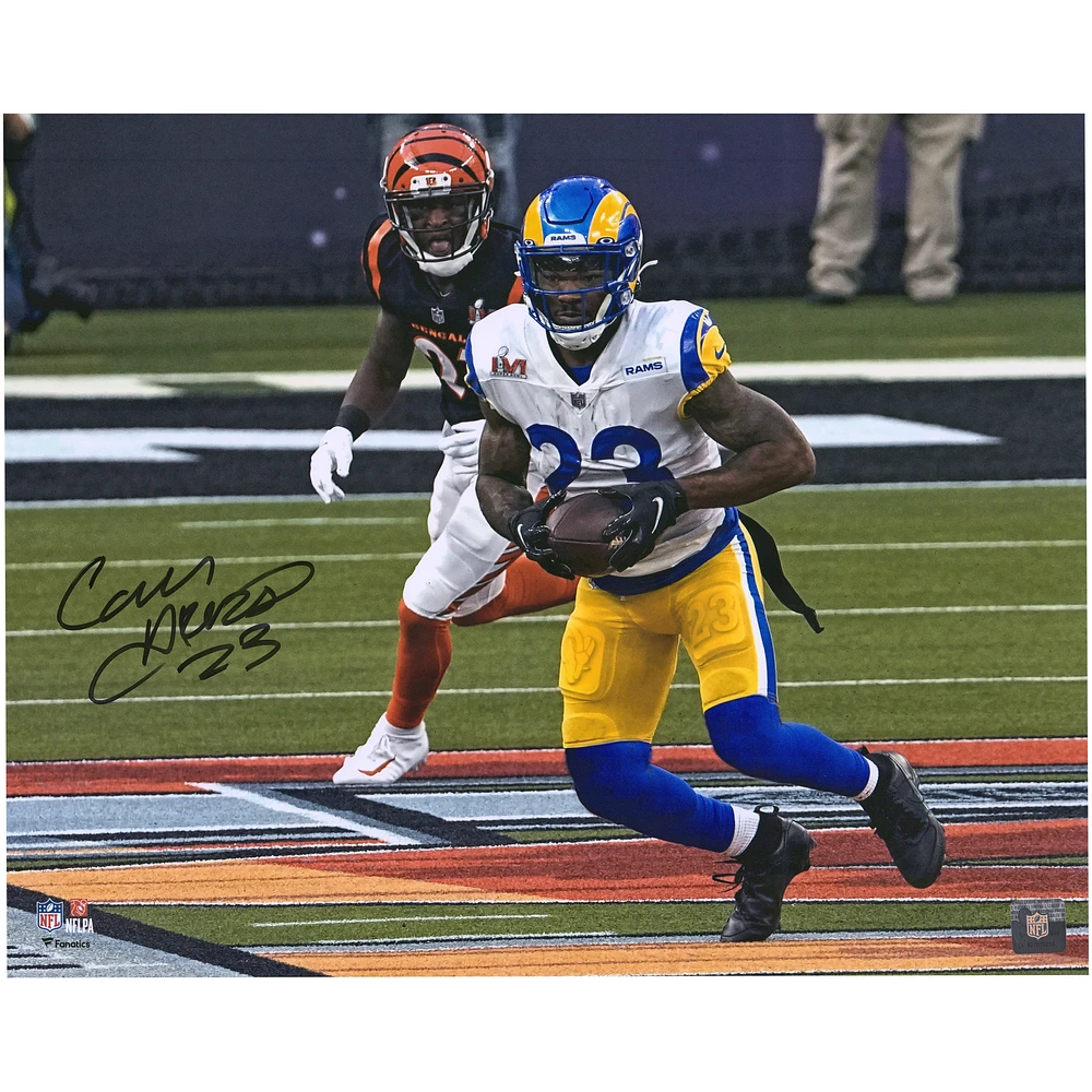Cam Akers Los Angeles Rams Autographed Super Bowl LVI Photo