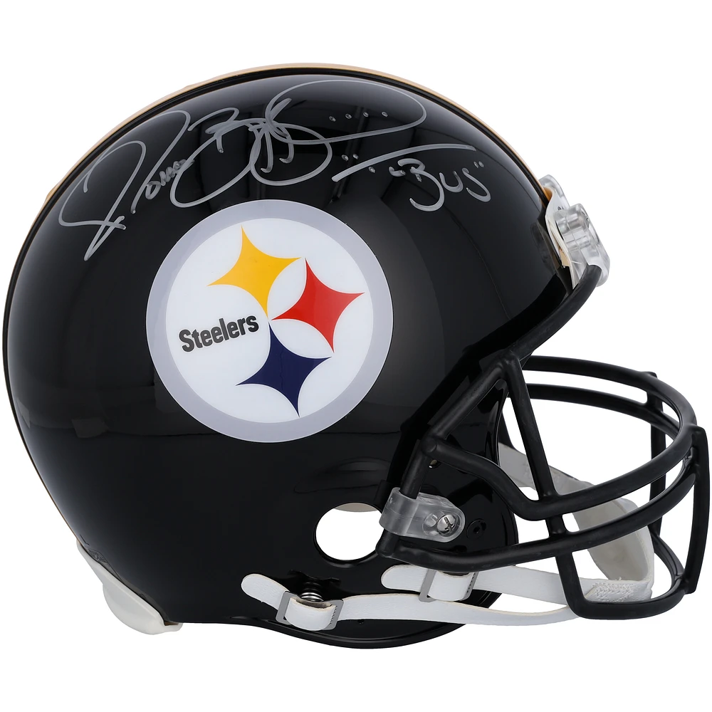 Jerome Bettis Pittsburgh Steelers Autographed Riddell Authentic Helmet with Inscription