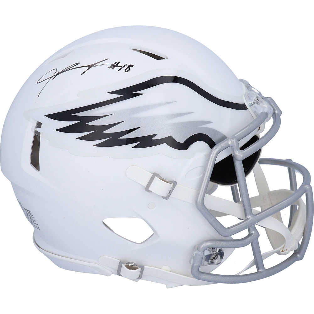 Jalen Reagor Philadelphia Eagles Autographed Riddell Authentic Helmet