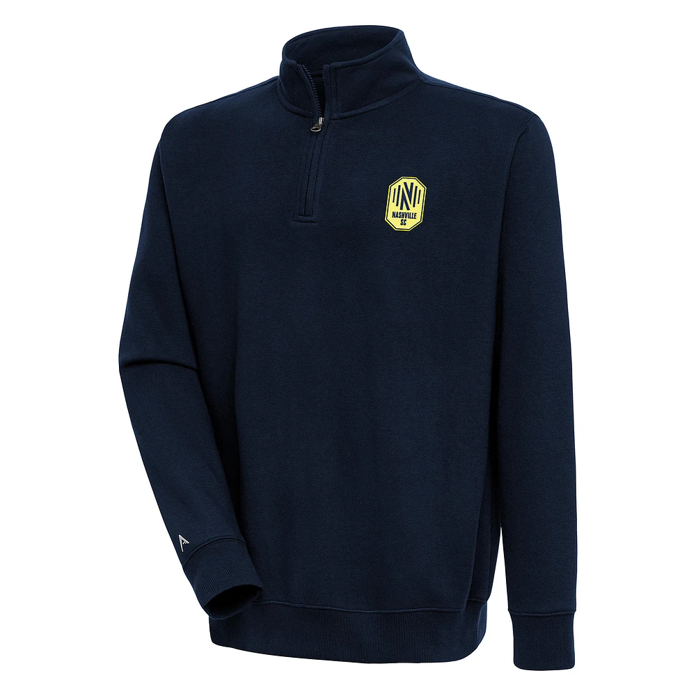 Men's Antigua Navy Nashville SC Victory Quarter-Zip Pullover Top