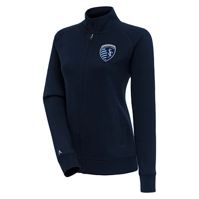 Women's Antigua Navy Sporting Kansas City Victory Full-Zip Jacket