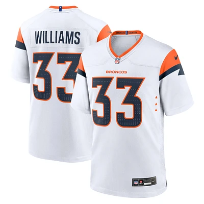 Men's Nike Javonte Williams White Denver Broncos Mile High Collection Game Jersey