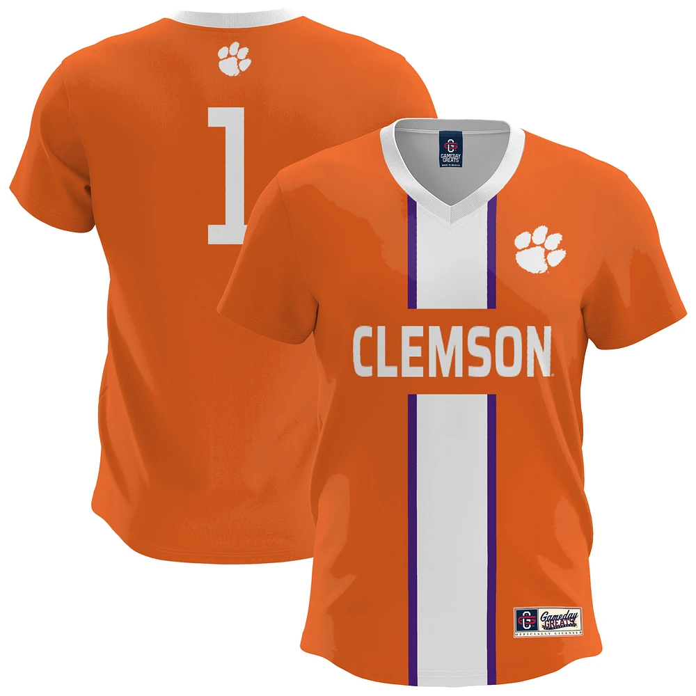 Men's GameDay Greats Orange Clemson Tigers Lightweight Soccer Fashion Jersey