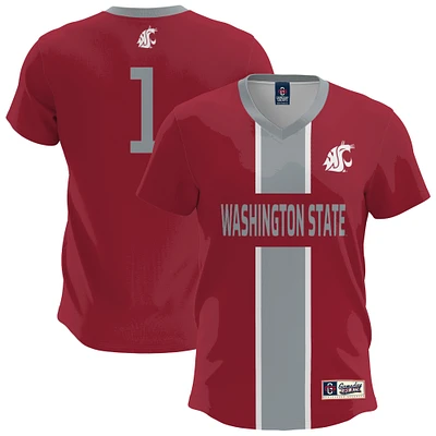 Youth GameDay Greats Crimson Washington State Cougars Lightweight Soccer Fashion Jersey