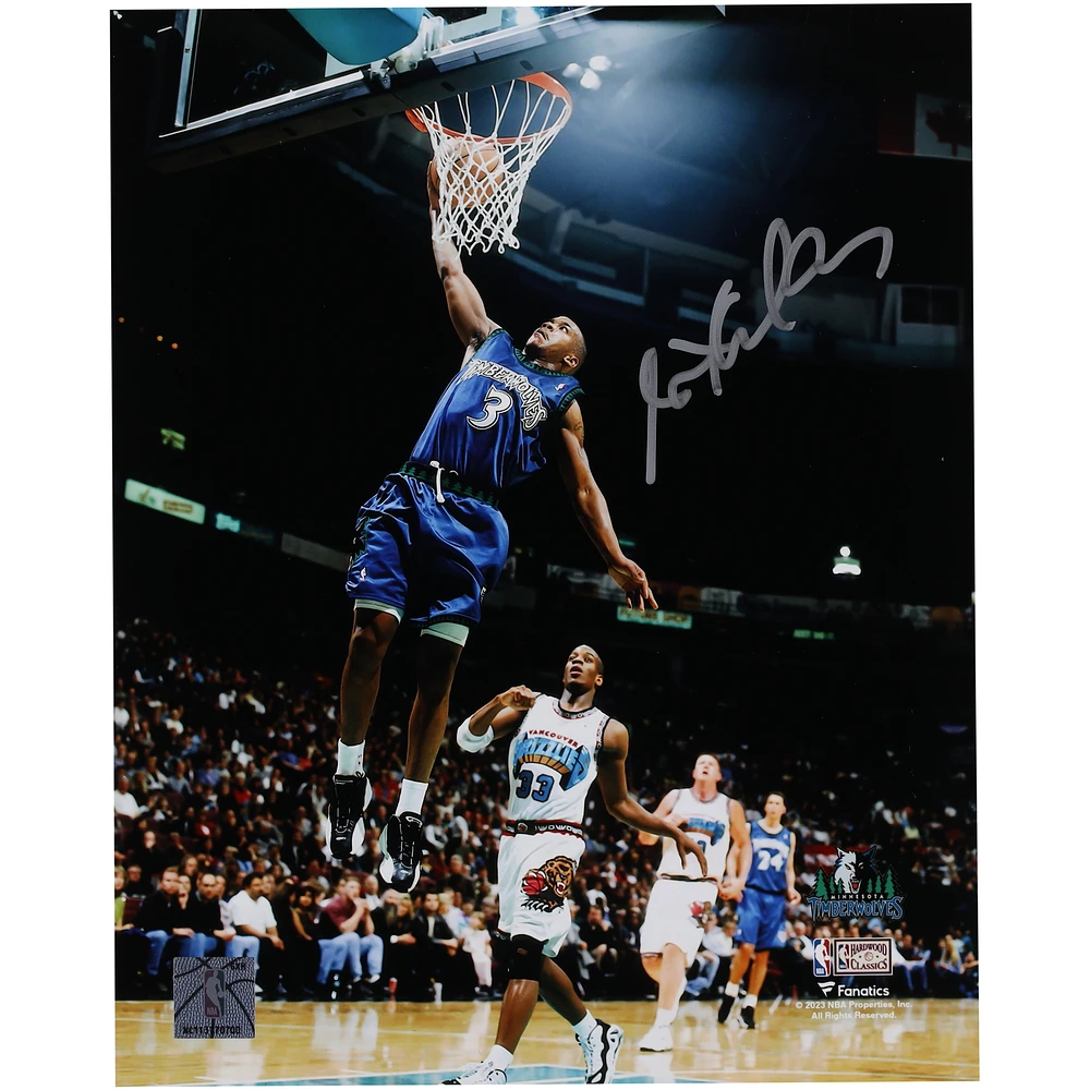 Stephon Marbury Minnesota Timberwolves Autographed 8" x 10" Dunk Vs. Vancouver Grizzlies Photograph