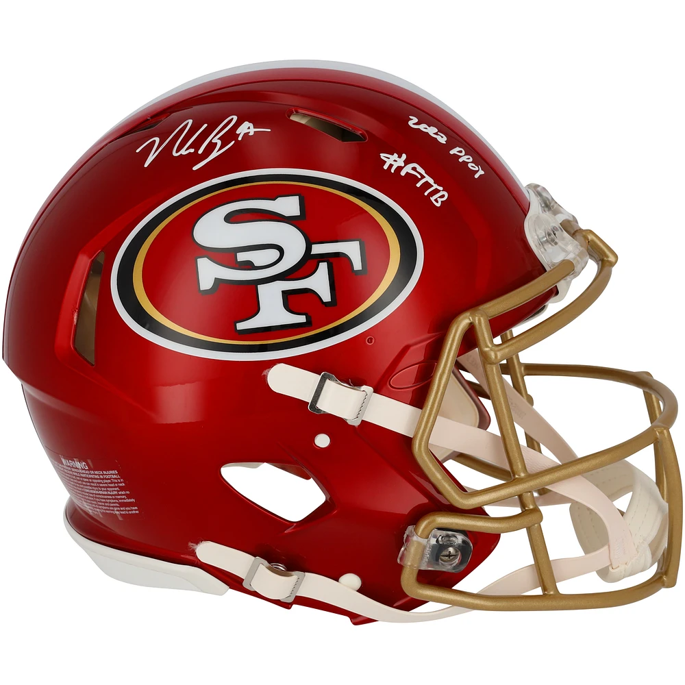 Limited Edition of 9: Nick Bosa San Francisco 49ers Autographed Riddell Authentic Helmet with Multiple Inscriptions