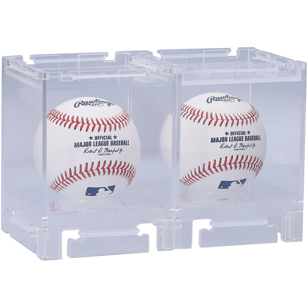 Acrylic Stackable & Collapsible Two Baseball Display Cases