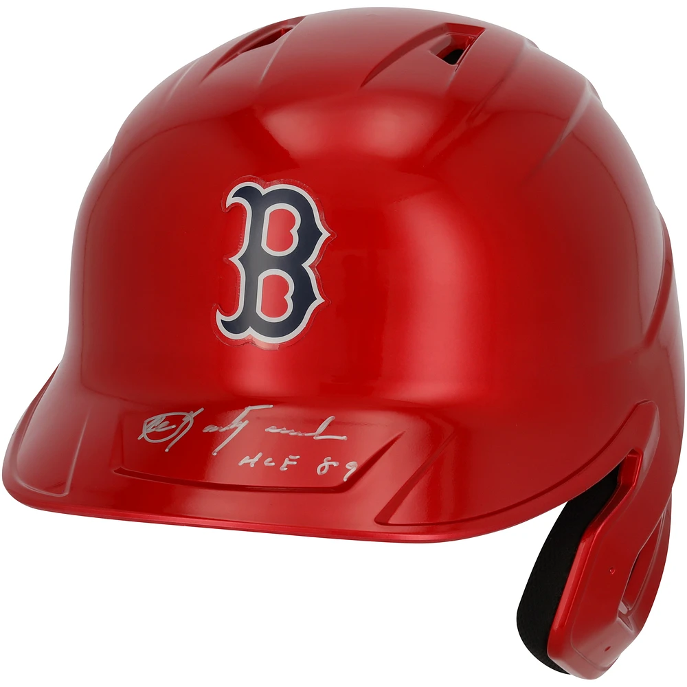Limited Edition #8/8: Carl Yastrzemski Boston Red Sox Autographed Rawlings Replica Batting Helmet with Inscription