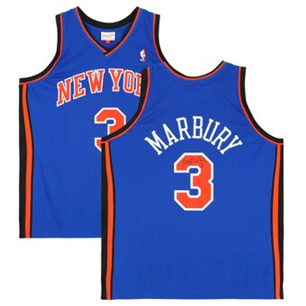 Stephon Marbury New York Knicks Autographed Royal Blue Mitchell & Ness 2005-06 Swingman Jersey