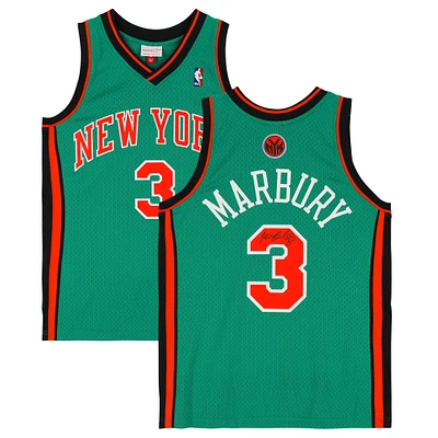Stephon Marbury New York Knicks Autographed Green Mitchell & Ness 2006-07 Swingman Jersey