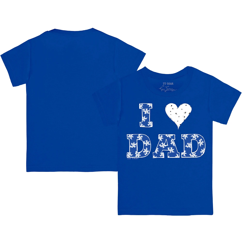 Toddler Tiny Turnip Royal Kentucky Wildcats I Love Dad T-Shirt