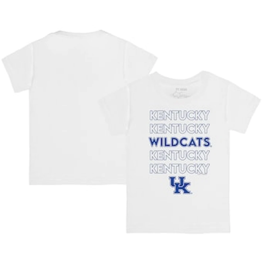 Toddler Tiny Turnip White Kentucky Wildcats Stacked T-Shirt