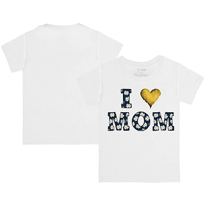 Youth Tiny Turnip White Notre Dame Fighting Irish I Love Mom T-Shirt