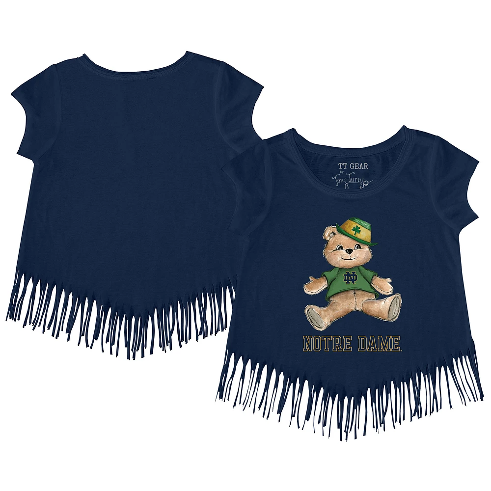Youth Tiny Turnip Navy Notre Dame Fighting Irish Teddy Fringe T-Shirt
