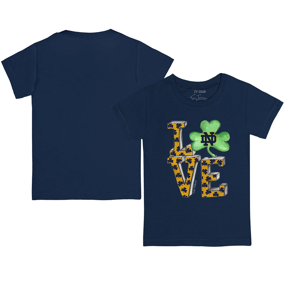 Infant Tiny Turnip Navy Notre Dame Fighting Irish Love T-Shirt