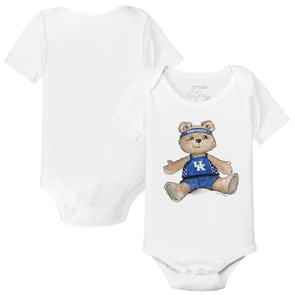 Infant Tiny Turnip White Kentucky Wildcats Teddy Bodysuit