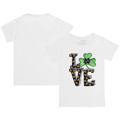 Youth Tiny Turnip White Notre Dame Fighting Irish Love T-Shirt