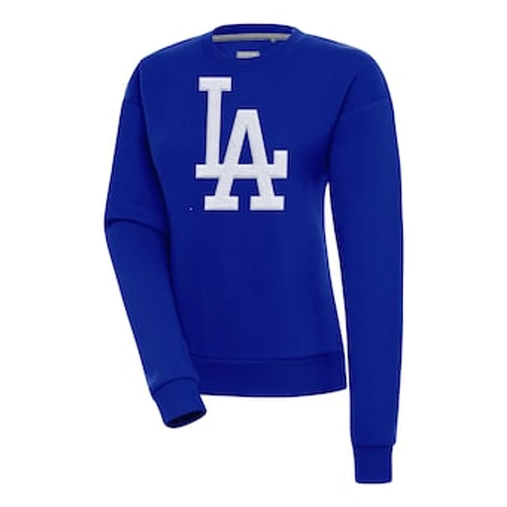 Women's Antigua Royal Los Angeles Dodgers Victory Chenille Pullover Sweatshirt