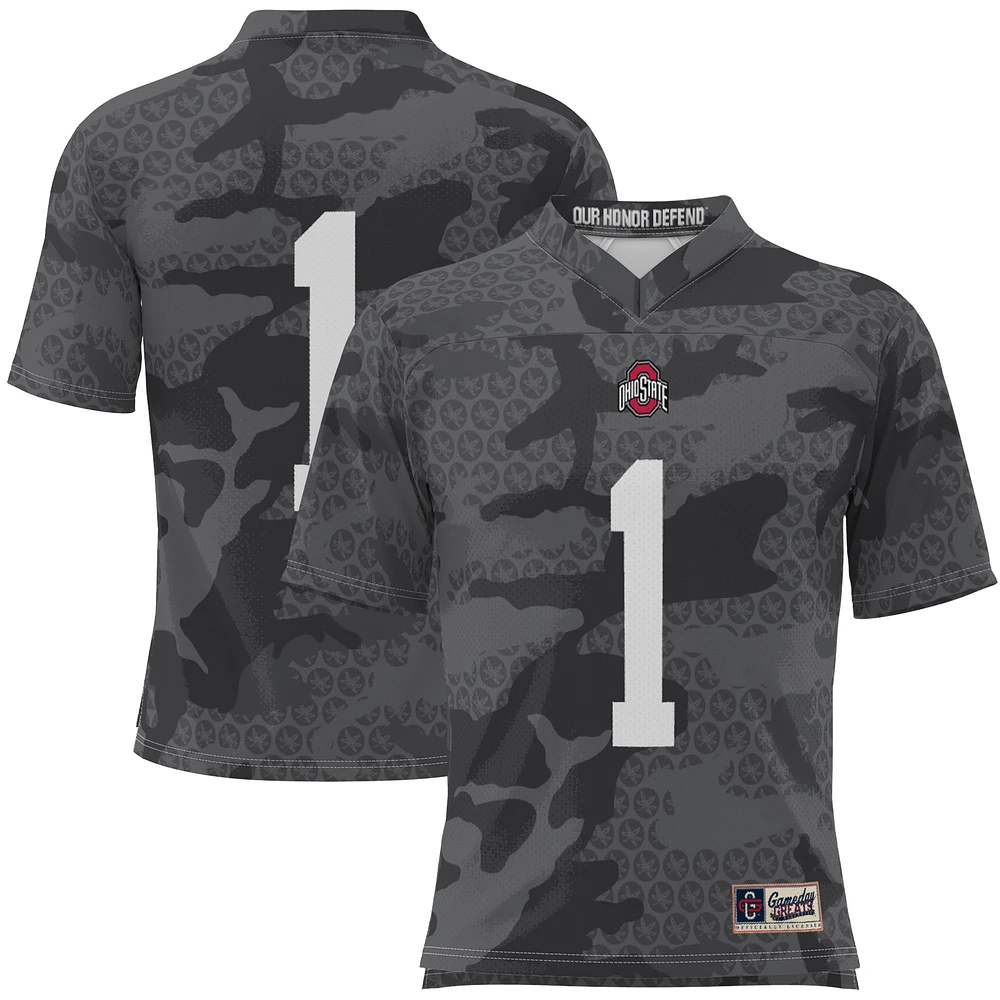 Men's GameDay Greats #1 Ohio State Buckeyes Camo Football Jersey