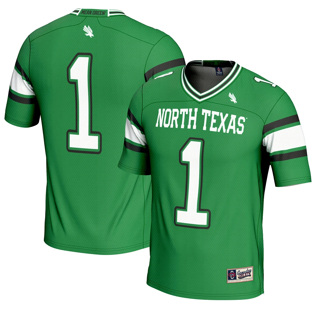 Youth GameDay Greats #1 Kelly Green North Texas Mean Green Football Jersey