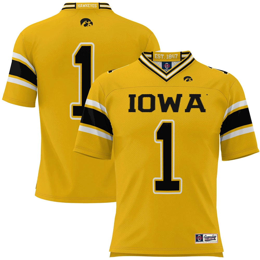 Youth GameDay Greats #1 Gold Iowa Hawkeyes Football Jersey