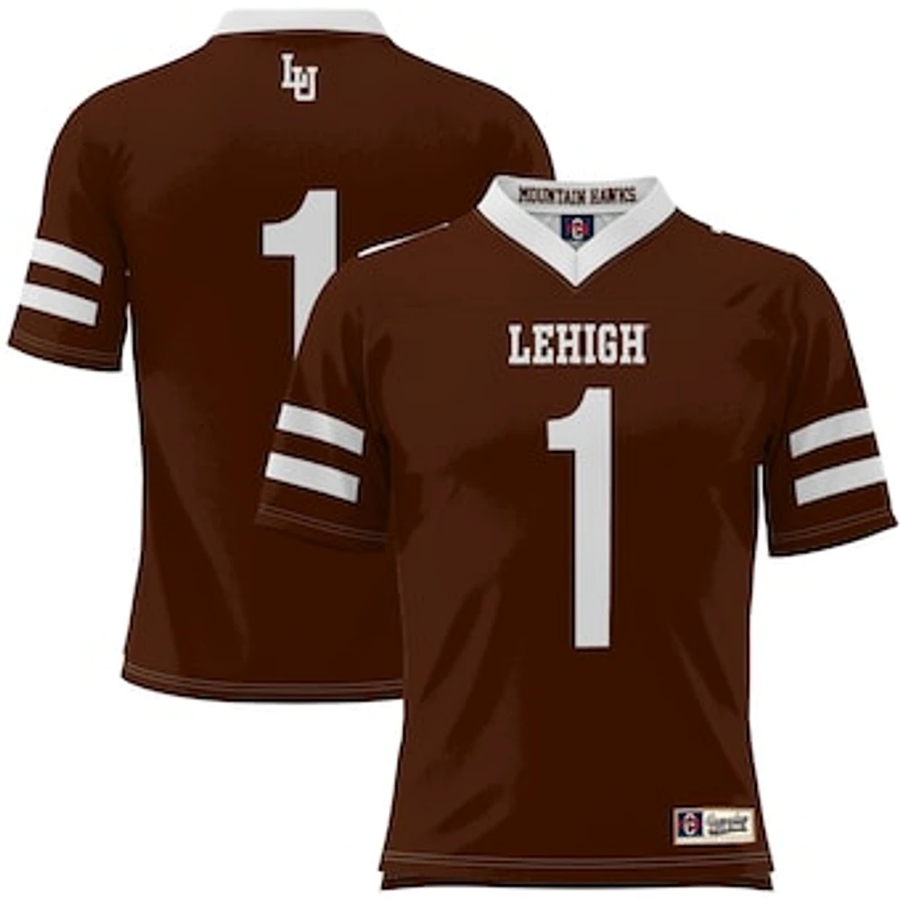 Youth GameDay Greats #1 Brown Lehigh Mountain Hawks Football Jersey