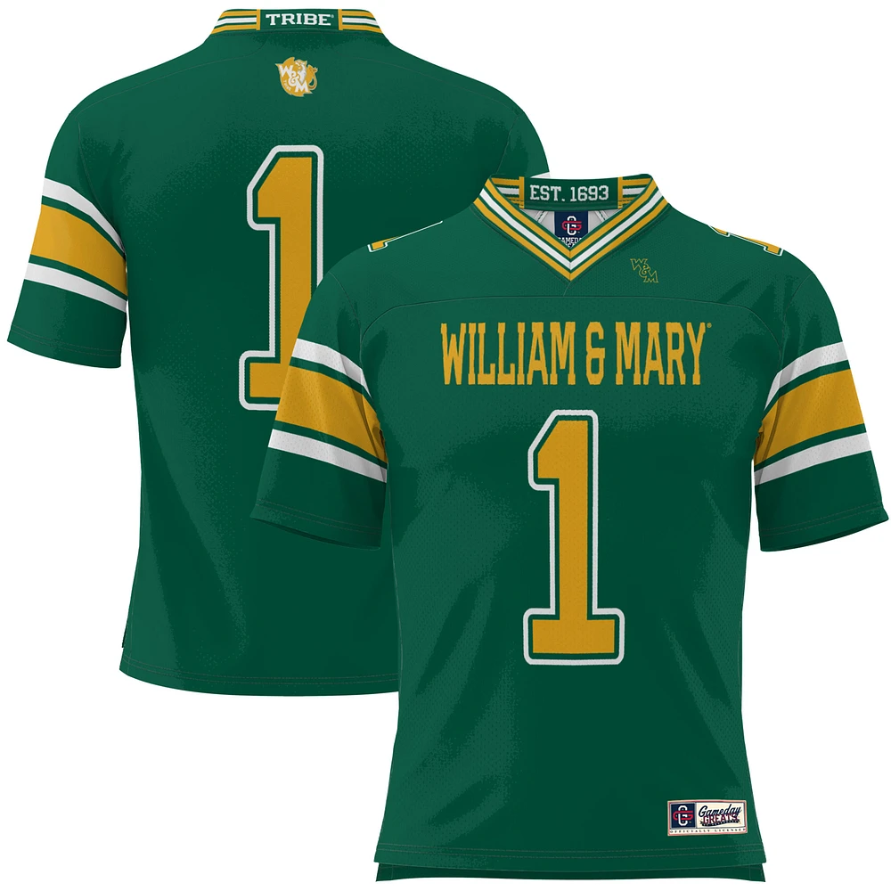 Youth GameDay Greats #1 Green William & Mary Tribe Football Jersey