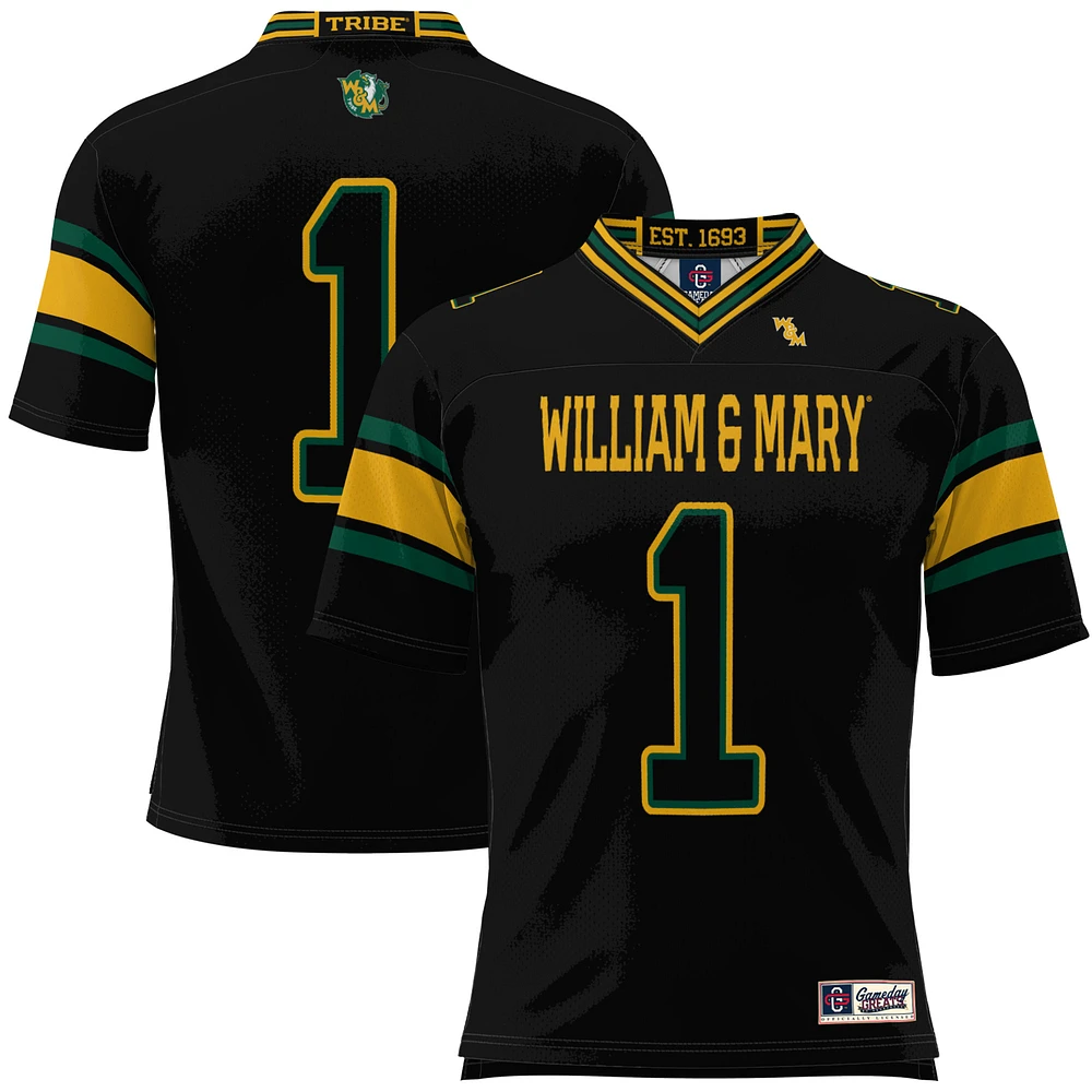 Youth GameDay Greats #1 Black William & Mary Tribe Football Jersey