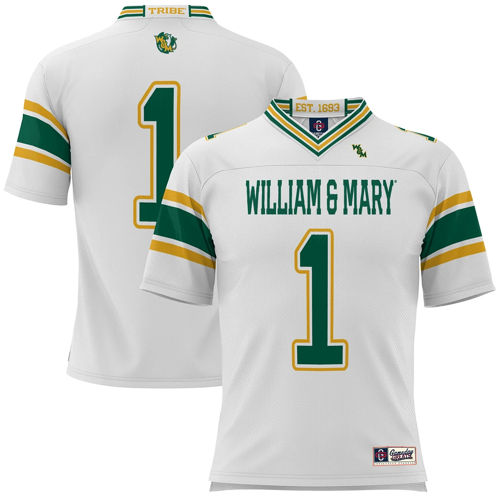 Youth GameDay Greats #1 White William & Mary Tribe Football Jersey