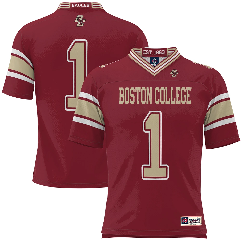 Men's GameDay Greats #1 Maroon Boston College Eagles Football Jersey