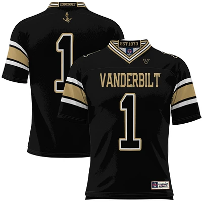 Men's GameDay Greats #1 Black Vanderbilt Commodores Football Jersey