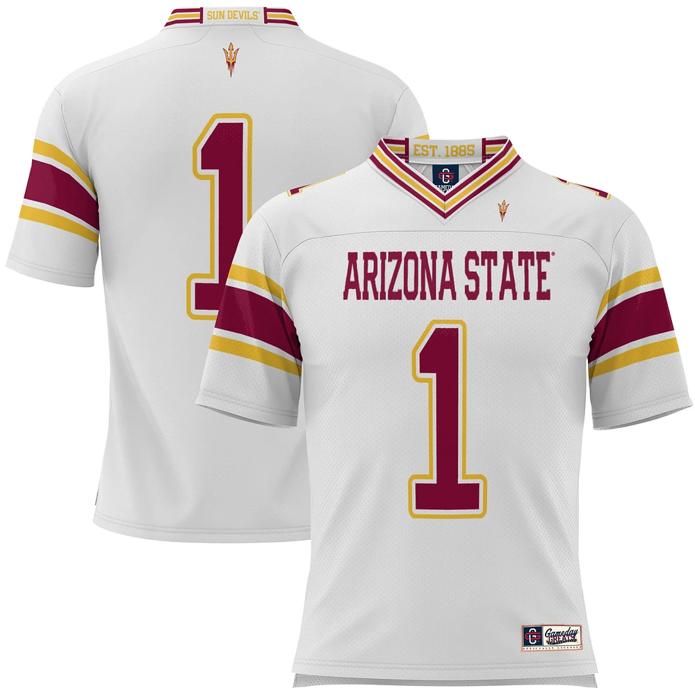Men's GameDay Greats #1 White Arizona State Sun Devils Football Jersey