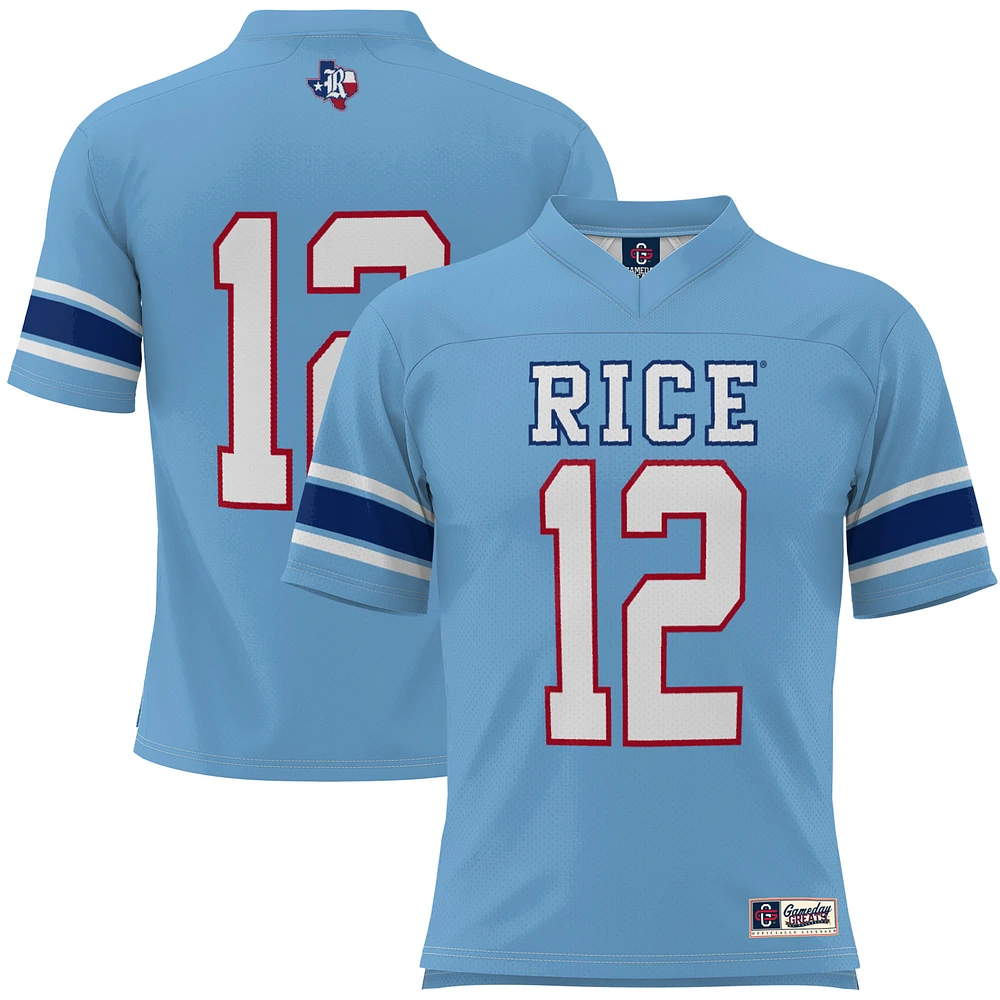 Men's GameDay Greats #1 Light Blue Rice Owls Football Jersey
