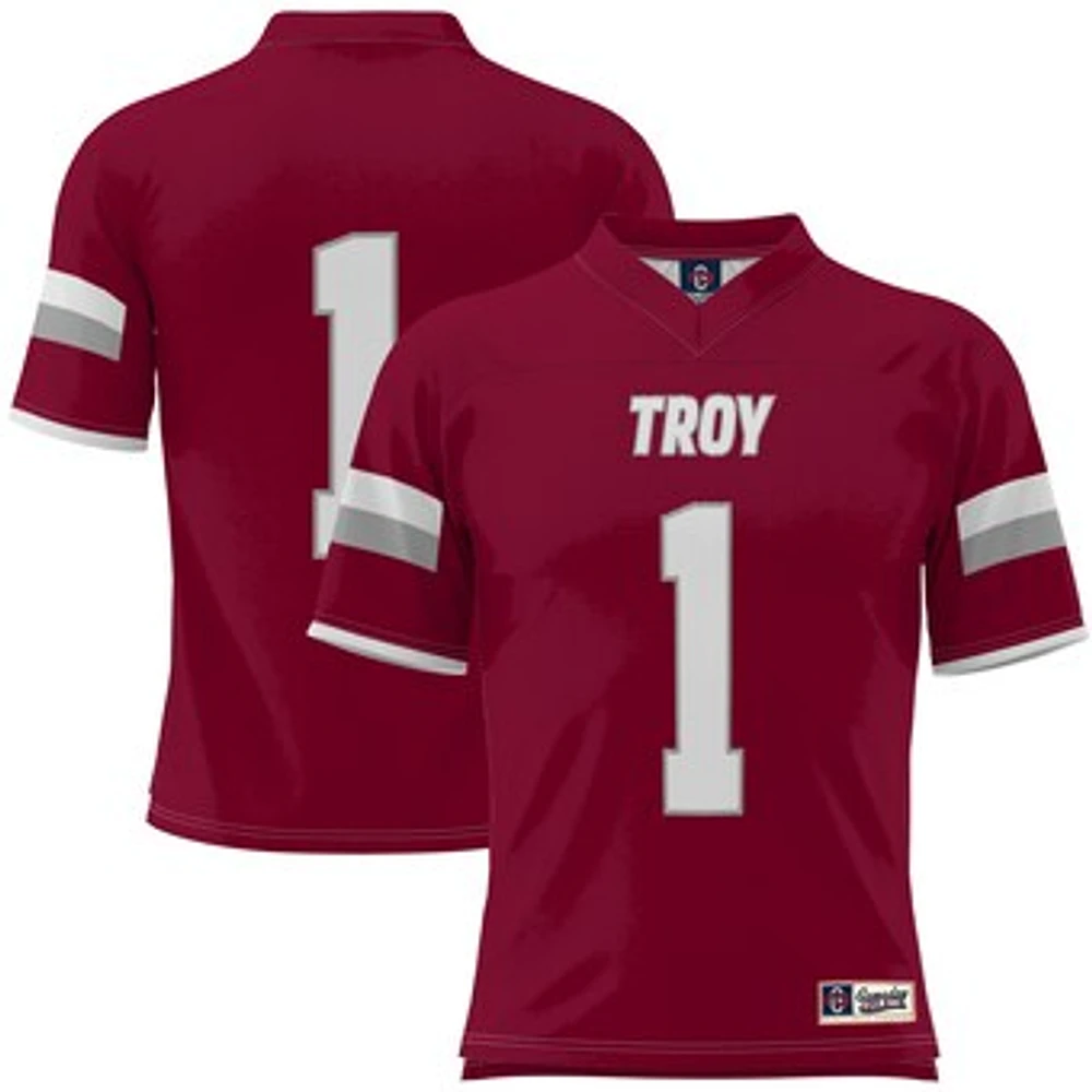Men's GameDay Greats #1 Cardinal Troy University Trojans Football Jersey