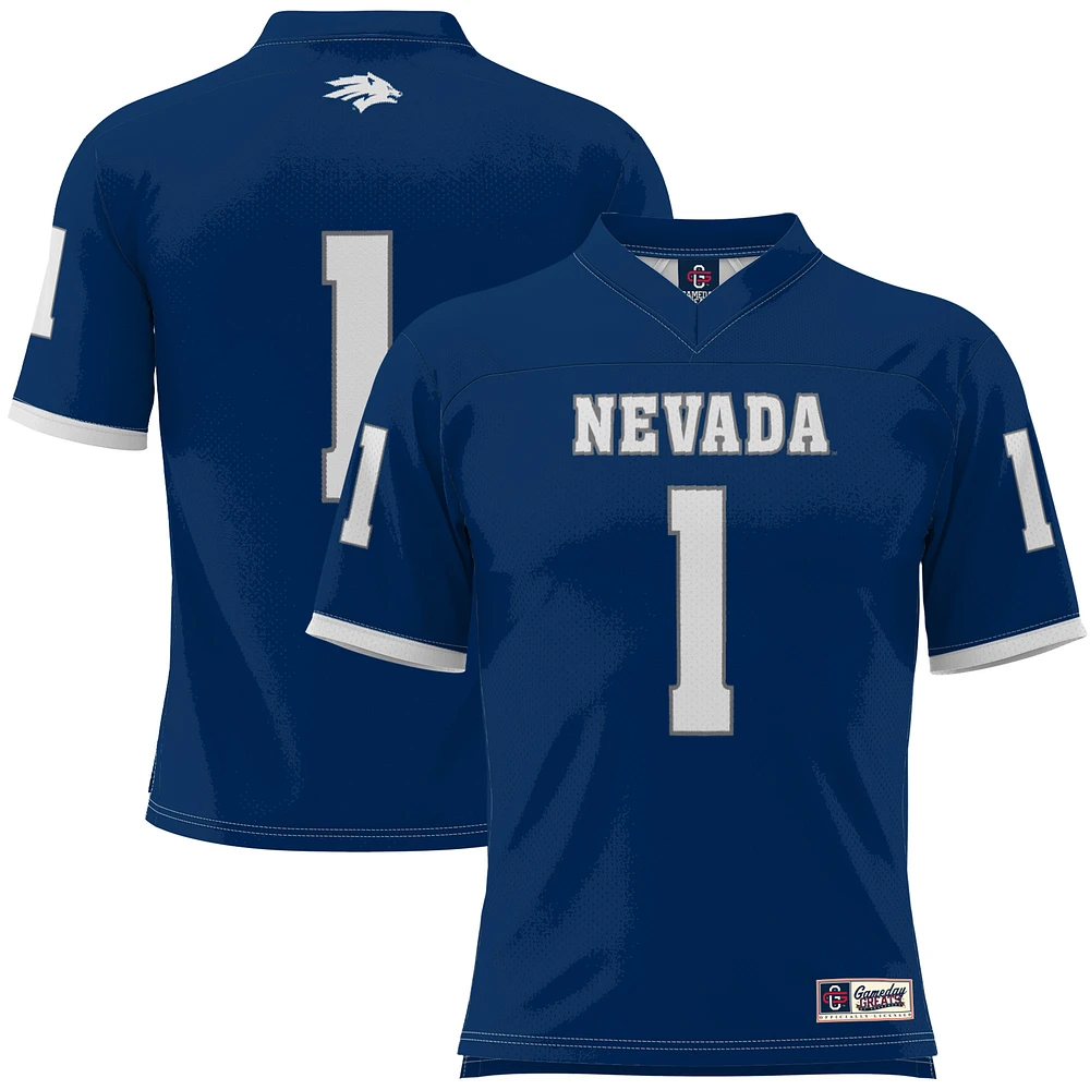 Men's GameDay Greats #1 Navy Nevada Wolf Pack Football Jersey
