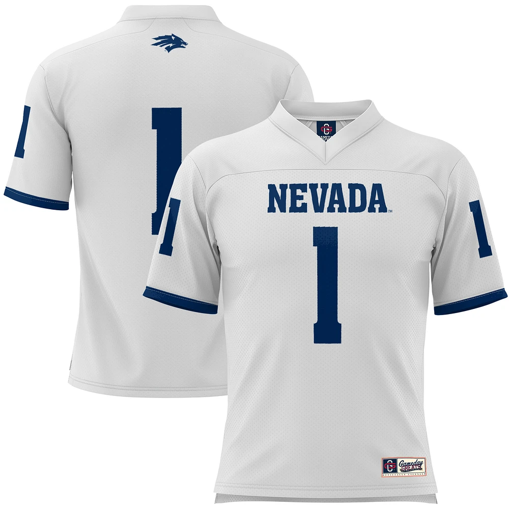 Men's GameDay Greats #1 White Nevada Wolf Pack Football Jersey