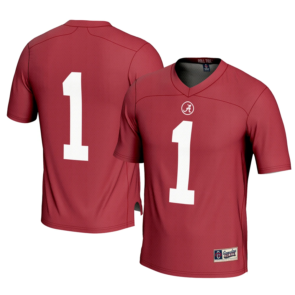 Men's GameDay Greats #1 Crimson Alabama Tide Football Jersey