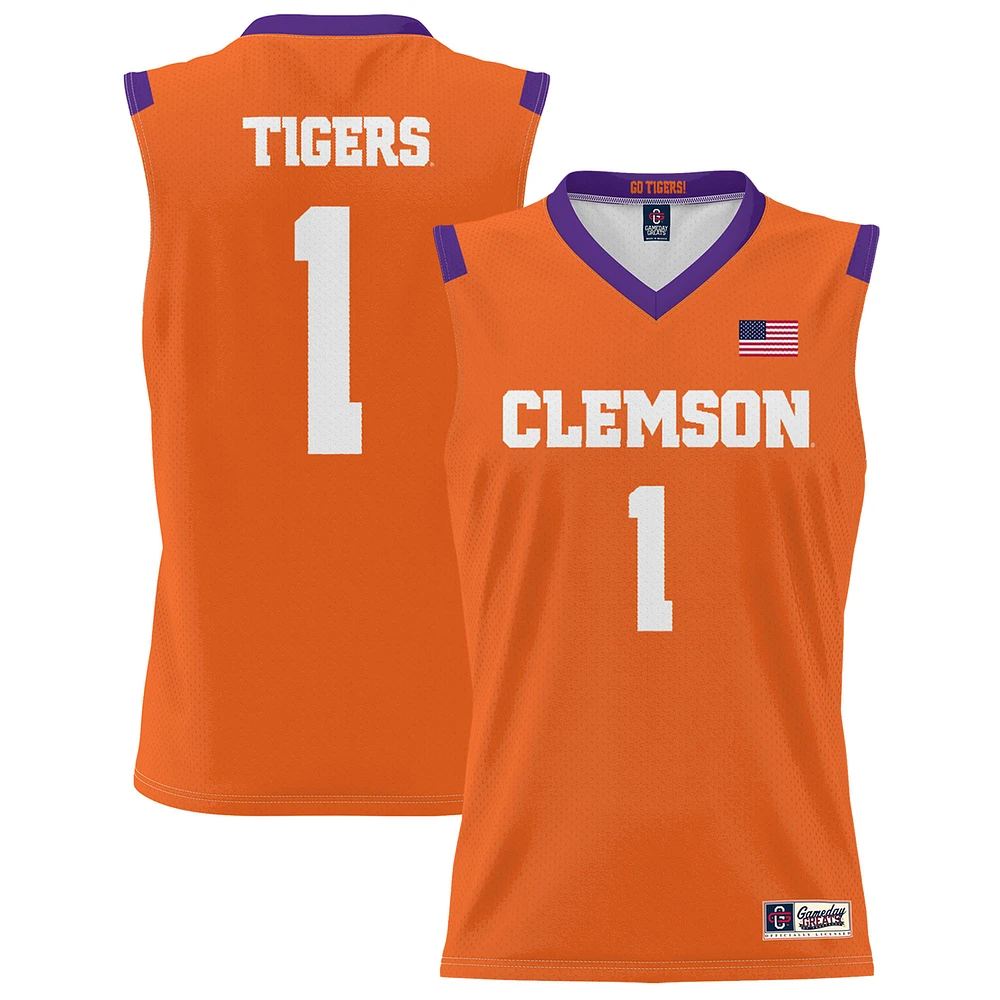Unisex GameDay Greats #1 Clemson Tigers Lightweight Basketball Jersey