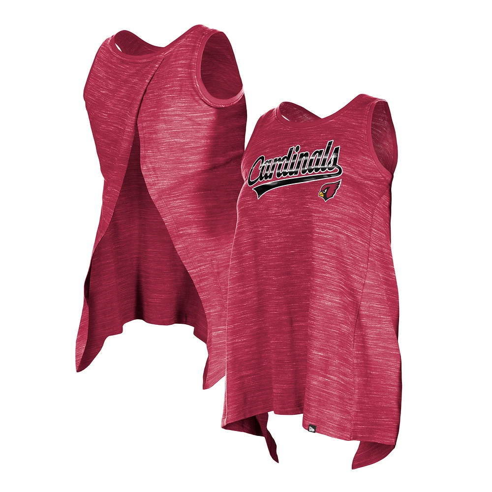 Women's New Era Cardinal Arizona Cardinals Space Dye Active Tank Top