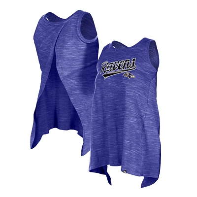 Women's New Era Purple Baltimore Ravens Space Dye Active Tank Top