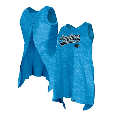 Women's New Era Blue Carolina Panthers Space Dye Active Tank Top