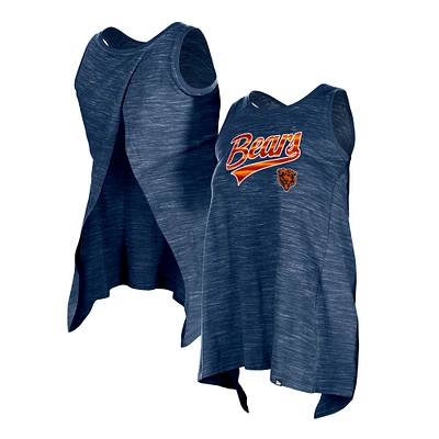 Women's New Era Navy Chicago Bears Space Dye Active Tank Top