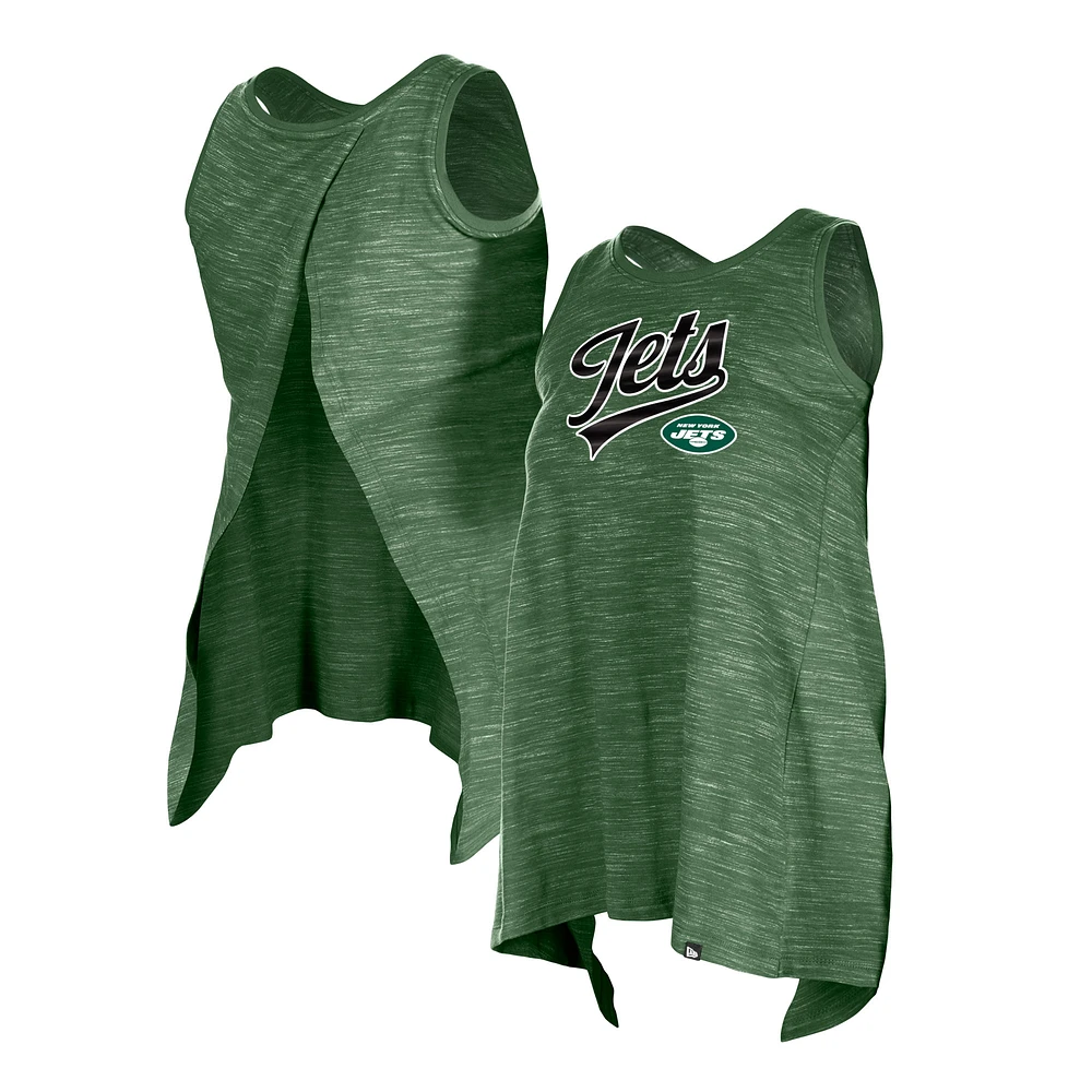 Women's New Era Green York Jets Space Dye Active Tank Top