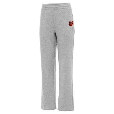 Women's Antigua Heather Gray Baltimore Orioles Victory Sweatpants