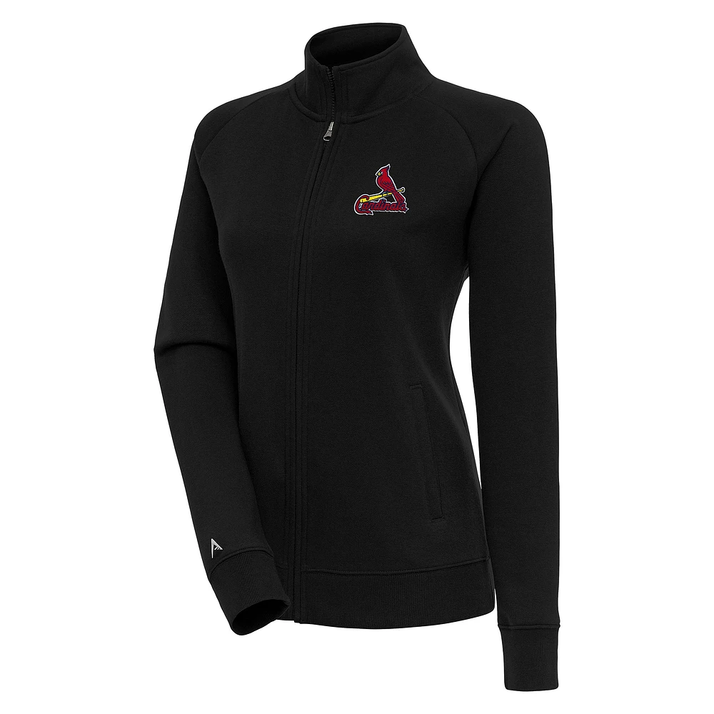 Women's Antigua Black St. Louis Cardinals Victory Full-Zip Jacket