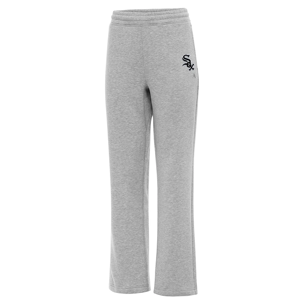 Women's Antigua Heather Gray Chicago White Sox Victory Sweatpants