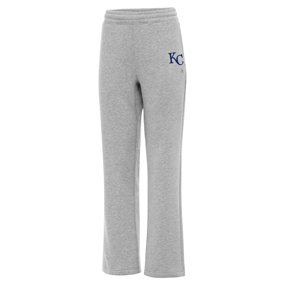 Women's Antigua Heather Gray Kansas City Royals Victory Sweatpants